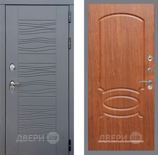 Входная металлическая Дверь Стоп СКАНДИ ФЛ-128 Береза мореная в Дмитрове