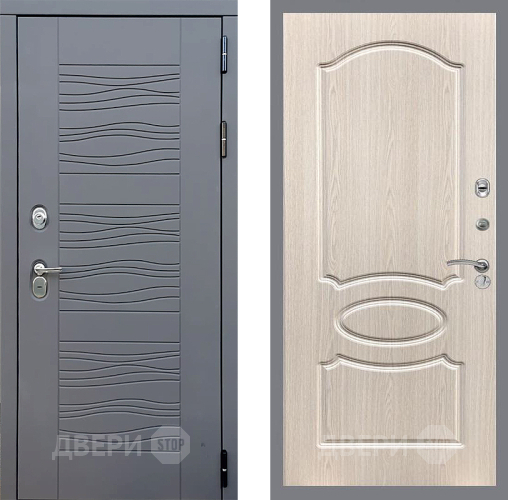 Входная металлическая Дверь Стоп СКАНДИ ФЛ-128 Беленый дуб в Дмитрове