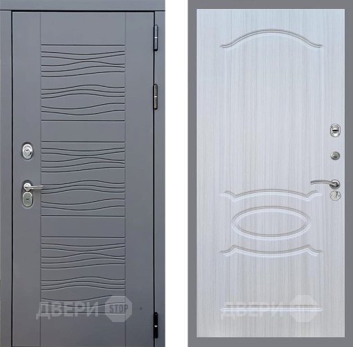 Входная металлическая Дверь Стоп СКАНДИ ФЛ-128 Сандал белый в Дмитрове