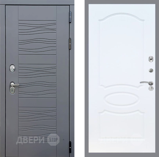 Входная металлическая Дверь Стоп СКАНДИ ФЛ-128 Белый ясень в Дмитрове