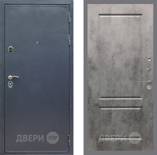 Входная металлическая Дверь Стоп СИЛЬВЕР ФЛ-117 Бетон темный в Дмитрове