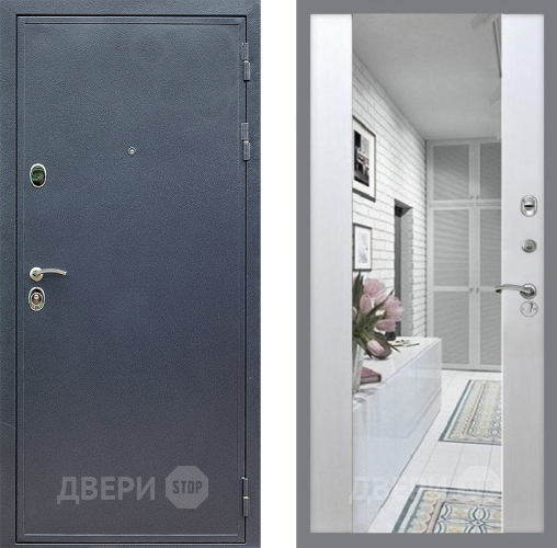 Входная металлическая Дверь Стоп СИЛЬВЕР Зеркало СБ-16 Лиственница беж в Дмитрове