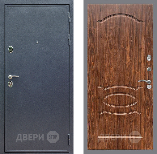 Входная металлическая Дверь Стоп СИЛЬВЕР ФЛ-128 орех тисненый в Дмитрове