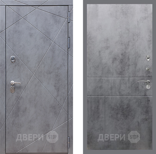 Входная металлическая Дверь Стоп Лучи ФЛ-290 Бетон темный в Дмитрове