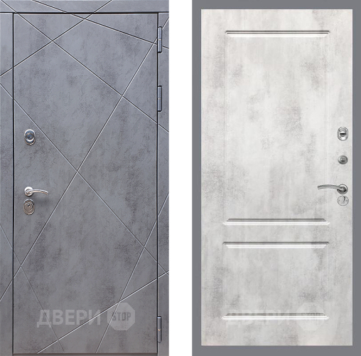 Входная металлическая Дверь Стоп Лучи ФЛ-117 Бетон светлый в Дмитрове