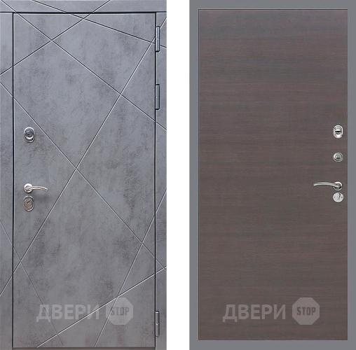 Входная металлическая Дверь Стоп Лучи Гладкая венге поперечный в Дмитрове
