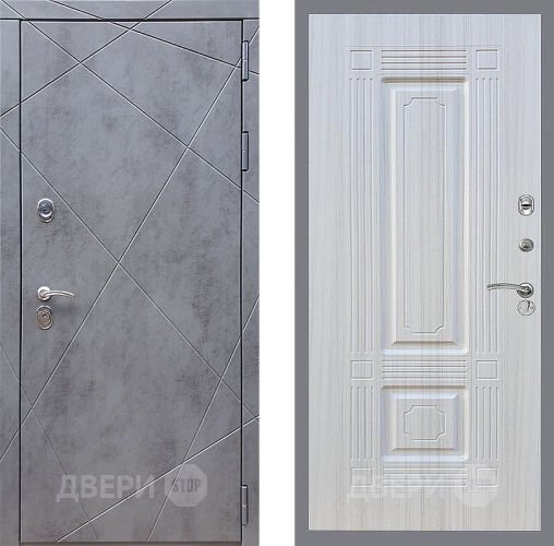 Входная металлическая Дверь Стоп Лучи ФЛ-2 Сандал белый в Дмитрове