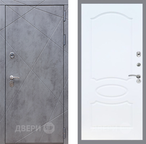 Дверь Стоп Лучи ФЛ-128 Белый ясень в Дмитрове