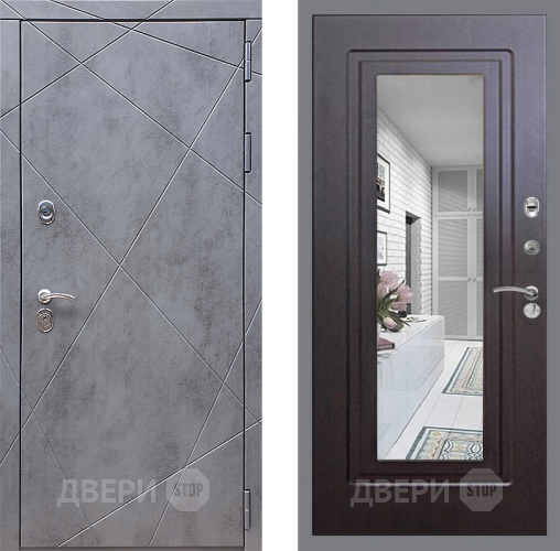 Дверь Стоп Лучи Зеркало ФЛ-120 Венге в Дмитрове