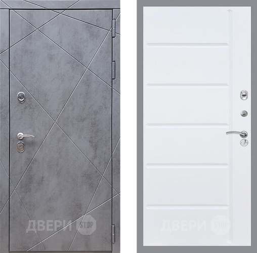 Входная металлическая Дверь Стоп Лучи ФЛ-102 Белый ясень в Дмитрове