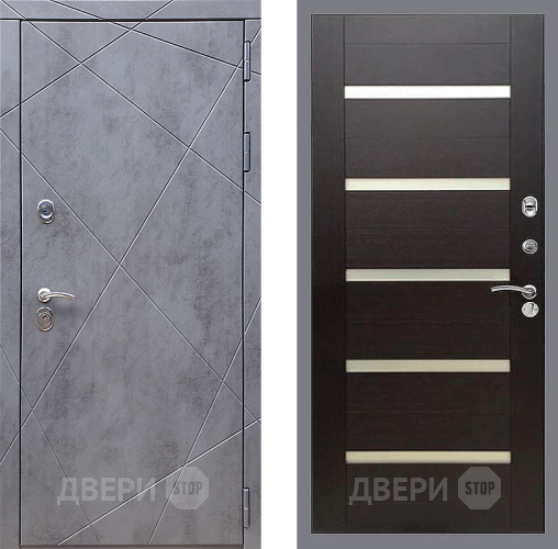 Входная металлическая Дверь Стоп Лучи СБ-14 венге поперечный в Дмитрове