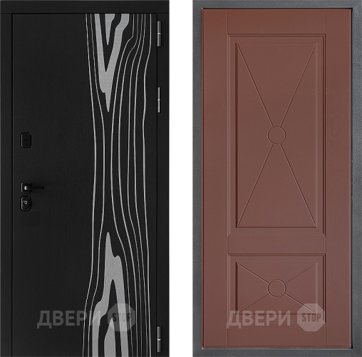 Входная металлическая Дверь Дверной континент ДК-12 ФЛ-617 Ясень шоколадный в Дмитрове