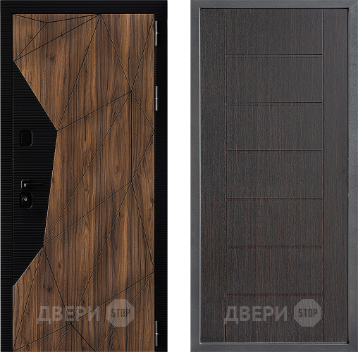 Входная металлическая Дверь Дверной континент ДК-11 ФЛ-Лайн Венге в Дмитрове
