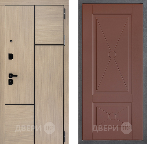 Входная металлическая Дверь Дверной континент ДК-14 ФЛ-617 Ясень шоколадный в Дмитрове