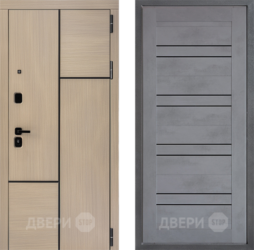 Входная металлическая Дверь Дверной континент ДК-14 ФЛ-49 Бетон серый в Дмитрове