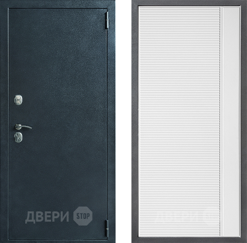 Входная металлическая Дверь Дверной континент ДК-70 Дизайн ФЛ-757 Белое Стекло Софт милк в Дмитрове