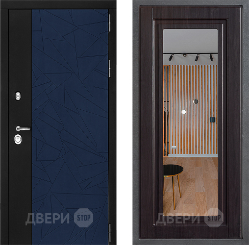 Входная металлическая Дверь Дверной континент ДК-9 ФЛЗ Зеркало Венге в Дмитрове