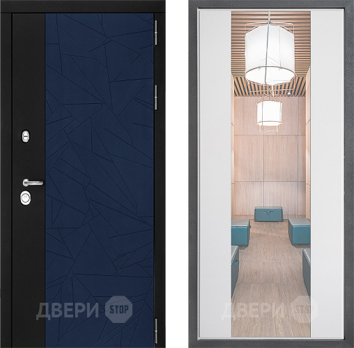 Дверь Дверной континент ДК-9 ФЛЗ-1 Зеркало Белый софт в Дмитрове