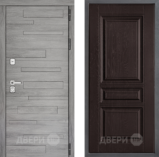Входная металлическая Дверь Дверной континент ДК-10 ФЛ-243 Дуб шоколадный в Дмитрове