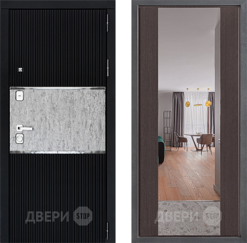 Входная металлическая Дверь Дверной континент ДК-13 ФЛЗ-1 Зеркало Венге в Дмитрове