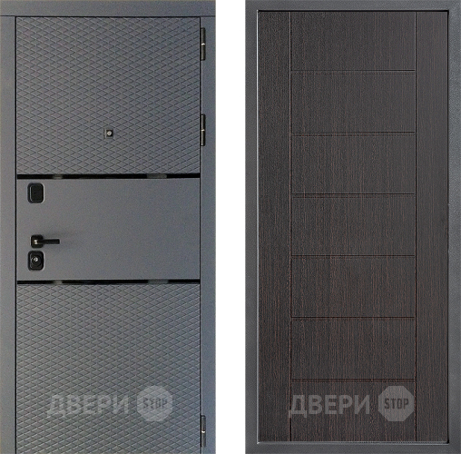 Входная металлическая Дверь Дверной континент Диамант Дизайн ФЛ-Лайн Венге в Дмитрове