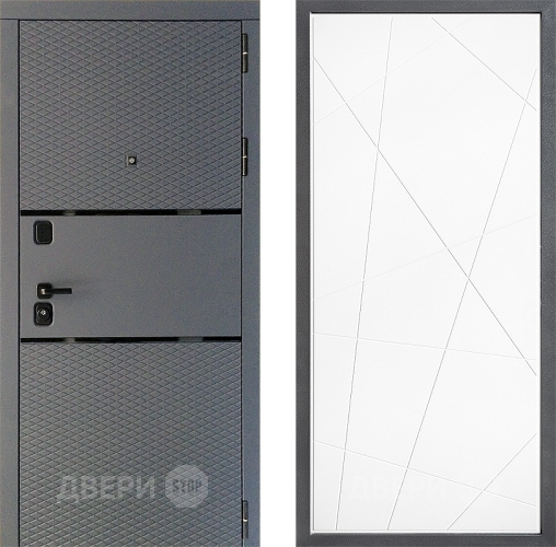 Входная металлическая Дверь Дверной континент Диамант Дизайн ФЛ-655 Белый софт в Дмитрове