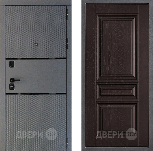 Входная металлическая Дверь Дверной континент Диамант Дизайн ФЛ-243 Дуб шоколадный в Дмитрове
