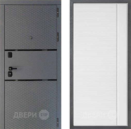 Входная металлическая Дверь Дверной континент Диамант Дизайн ФЛ-757 Белое Стекло Софт милк в Дмитрове