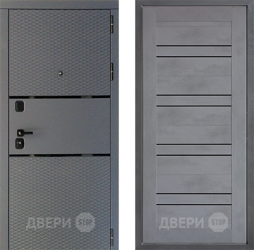 Входная металлическая Дверь Дверной континент Диамант Дизайн ФЛ-49 Бетон серый в Дмитрове