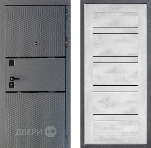Входная металлическая Дверь Дверной континент Диамант Дизайн ФЛ-49 Бетон снежный в Дмитрове