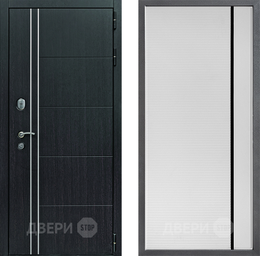 Входная металлическая Дверь Дверной континент Теплолюкс Дизайн ФЛ-757 Черное Стекло Софт милк в Дмитрове