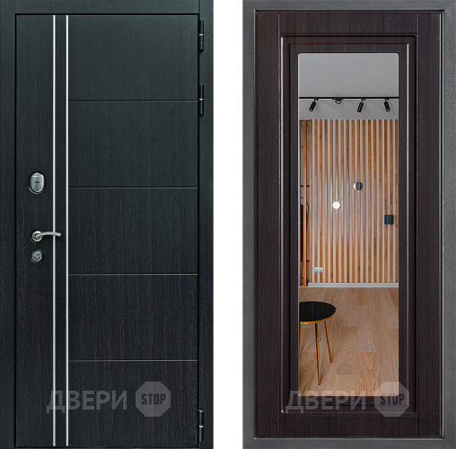 Входная металлическая Дверь Дверной континент Теплолюкс Дизайн ФЛЗ Зеркало Венге в Дмитрове