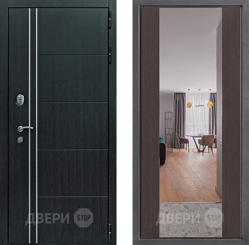 Дверь Дверной континент Теплолюкс Дизайн ФЛЗ-1 Зеркало Венге в Дмитрове