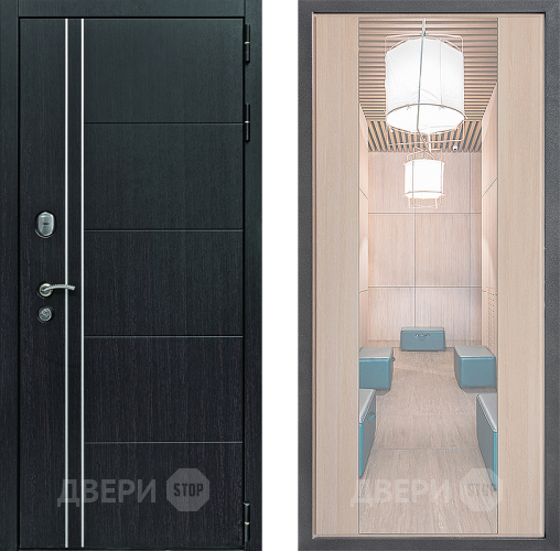 Входная металлическая Дверь Дверной континент Теплолюкс Дизайн ФЛЗ-1 Зеркало Капучино в Дмитрове
