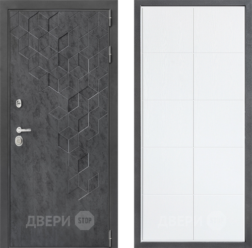 Входная металлическая Дверь Дверной континент ДК-3/713 ФЛ-Кватро Белое дерево в Дмитрове