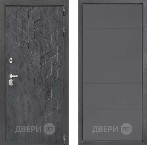 Входная металлическая Дверь Дверной континент ДК-3/713 ФЛ-649 Графит софт в Дмитрове