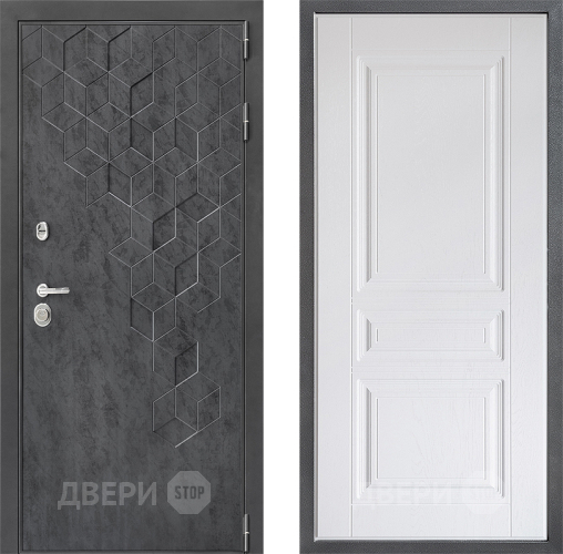 Входная металлическая Дверь Дверной континент ДК-3/713 ФЛ-243 Альберо Браш серебро в Дмитрове