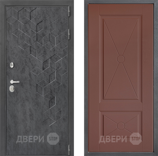 Входная металлическая Дверь Дверной континент ДК-3/713 ФЛ-617 Ясень шоколадный в Дмитрове