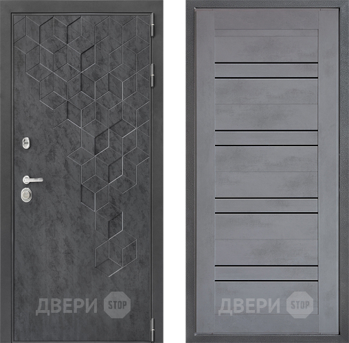 Входная металлическая Дверь Дверной континент ДК-3/713 ФЛ-49 Бетон серый в Дмитрове