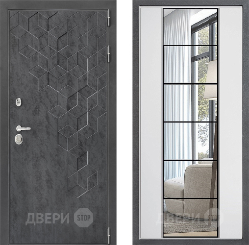 Дверь Дверной континент ДК-3/713 ФЛЗ-2 Зеркало Белый софт в Дмитрове