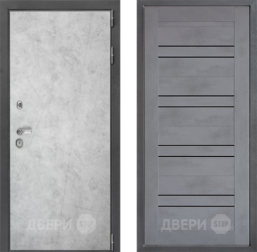 Входная металлическая Дверь Дверной континент ДК-3/743 ФЛ-49 Бетон серый в Дмитрове