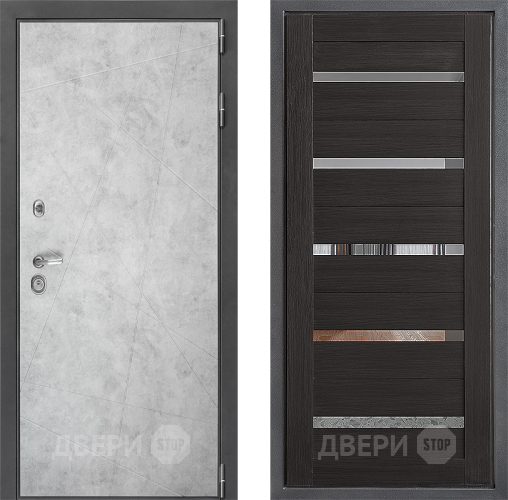 Входная металлическая Дверь Дверной континент ДК-3/743 ФЛ-47 Венге в Дмитрове
