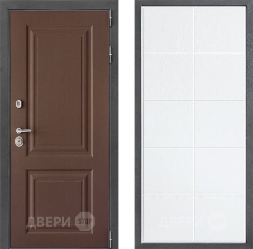 Входная металлическая Дверь Дверной континент ДК-3/729 ФЛ-Кватро Белое дерево в Дмитрове