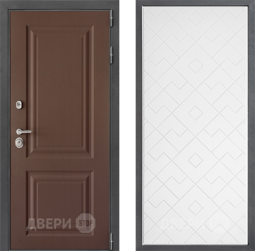 Входная металлическая Дверь Дверной континент ДК-3/729 ФЛ-Тиффани Белый софт в Дмитрове