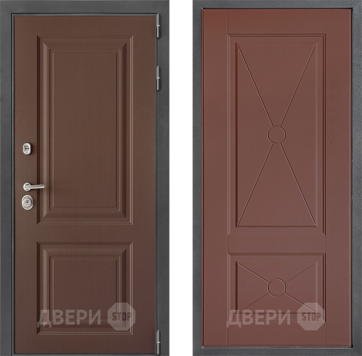 Входная металлическая Дверь Дверной континент ДК-3/729 ФЛ-617 Ясень шоколадный в Дмитрове