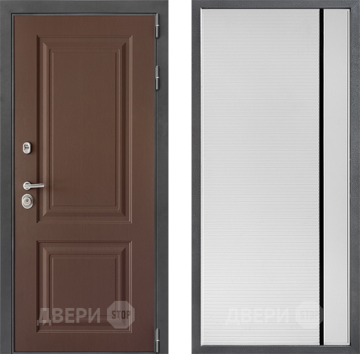 Входная металлическая Дверь Дверной континент ДК-3/729 ФЛ-757 Черное Стекло Софт милк в Дмитрове