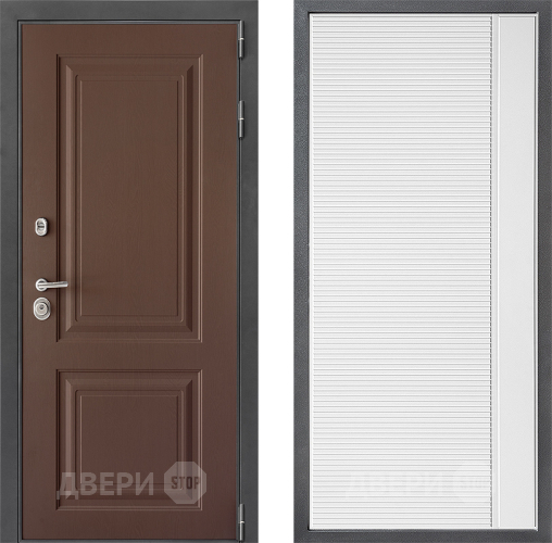 Входная металлическая Дверь Дверной континент ДК-3/729 ФЛ-757 Белое Стекло Софт милк в Дмитрове