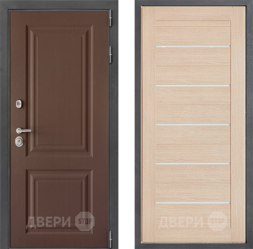 Входная металлическая Дверь Дверной континент ДК-3/729 ФЛ-46 Капучино в Дмитрове