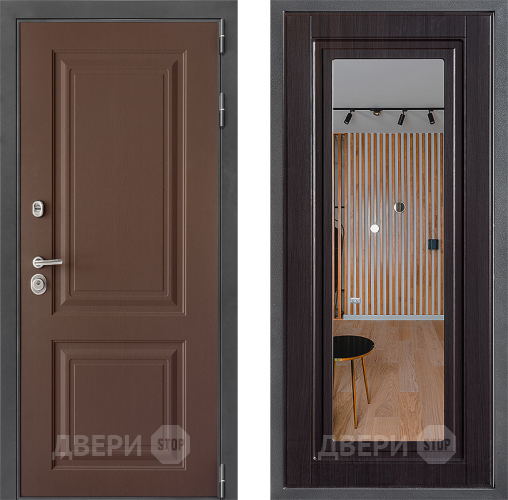 Входная металлическая Дверь Дверной континент ДК-3/729 ФЛЗ Зеркало Венге в Дмитрове