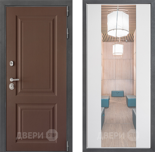 Дверь Дверной континент ДК-3/729 ФЛЗ-1 Зеркало Белый софт в Дмитрове